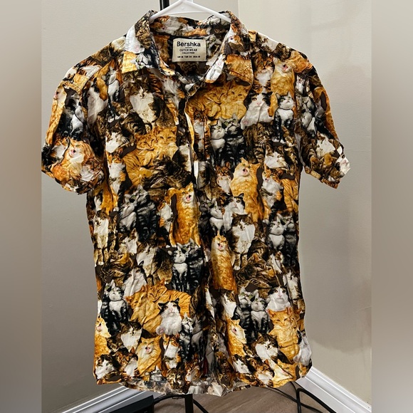 Bershka cotton short sleeves shirt - Picture 1 of 2
